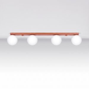 Ceiling Lamp Yoli 4 Red Ochre Uncategorized Great Lighting UK Ltd