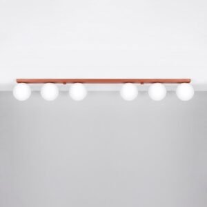 Ceiling Lamp Yoli 6 Red Ochre Uncategorized Great Lighting UK Ltd