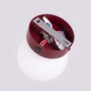 Wall Lamp Yoli 1 Burgundy with Switch Coloured Wall Lights Great Lighting UK Ltd