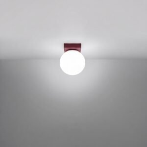 Ceiling Lamp Yoli 1 Burgundy Uncategorized Great Lighting UK Ltd