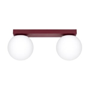 Ceiling Lamp Yoli 2 Burgundy Uncategorized Great Lighting UK Ltd