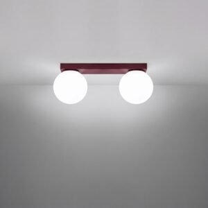 Ceiling Lamp Yoli 2 Burgundy Uncategorized Great Lighting UK Ltd