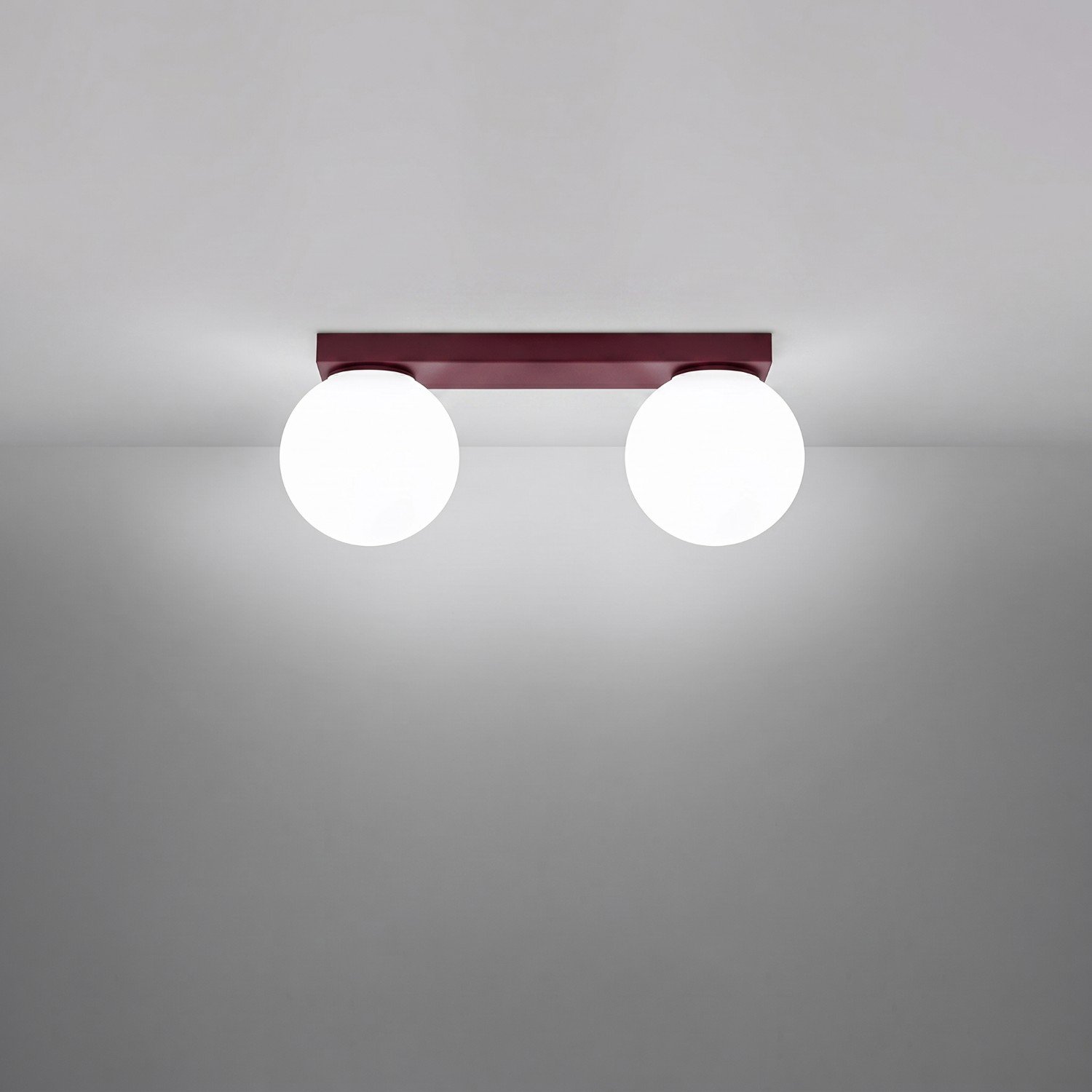 Ceiling Lamp Yoli 2 Burgundy Uncategorized Great Lighting UK Ltd