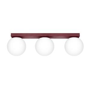 Ceiling Lamp Yoli 3 Burgundy Uncategorized Great Lighting UK Ltd