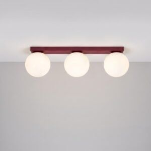 Ceiling Lamp Yoli 3 Burgundy Uncategorized Great Lighting UK Ltd