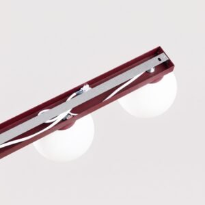 Ceiling Lamp Yoli 3 Burgundy Uncategorized Great Lighting UK Ltd