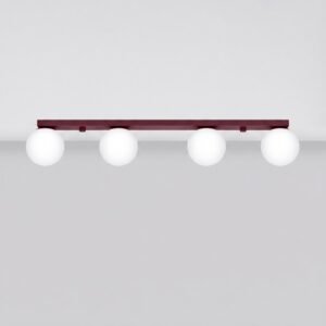 Ceiling Lamp Yoli 4 Burgundy Uncategorized Great Lighting UK Ltd