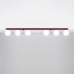 Ceiling Lamp Yoli 6 Burgundy 4 Light Spotlights Great Lighting UK Ltd