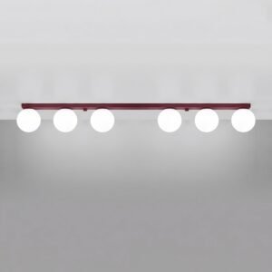 Ceiling Lamp Yoli 6 Burgundy 4 Light Spotlights Great Lighting UK Ltd