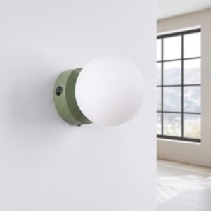 Wall Lamp Yoli 1 Olive Green with Switch Uncategorized Great Lighting UK Ltd