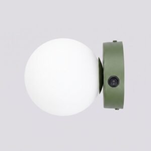 Wall Lamp Yoli 1 Olive Green with Switch Uncategorized Great Lighting UK Ltd