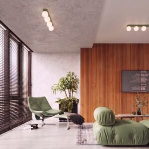 Ceiling Lamp Yoli 1 Olive Green Uncategorized Great Lighting UK Ltd