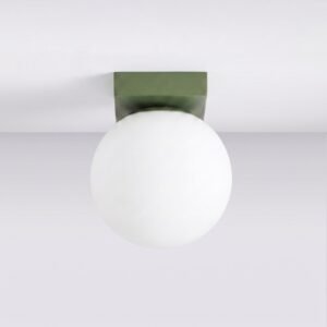 Ceiling Lamp Yoli 1 Olive Green Uncategorized Great Lighting UK Ltd