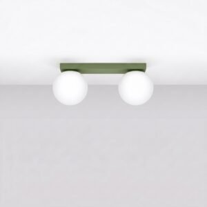 Ceiling Lamp Yoli 2 Olive Green Uncategorized Great Lighting UK Ltd
