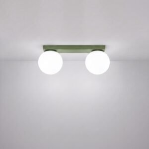 Ceiling Lamp Yoli 2 Olive Green Uncategorized Great Lighting UK Ltd