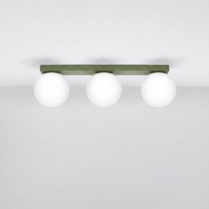 Ceiling Lamp Yoli 3 Olive Green Uncategorized Great Lighting UK Ltd
