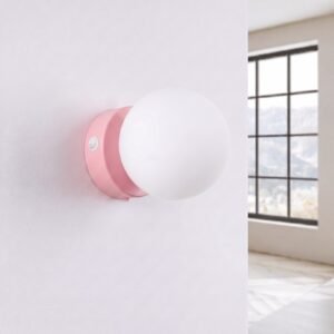 Wall Lamp Yoli 1 Pink with Switch Uncategorized Great Lighting UK Ltd