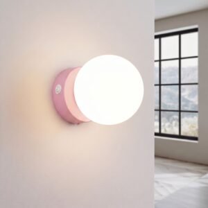 Wall Lamp Yoli 1 Pink with Switch Uncategorized Great Lighting UK Ltd