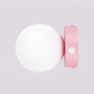 Wall Lamp Yoli 1 Pink with Switch Uncategorized Great Lighting UK Ltd