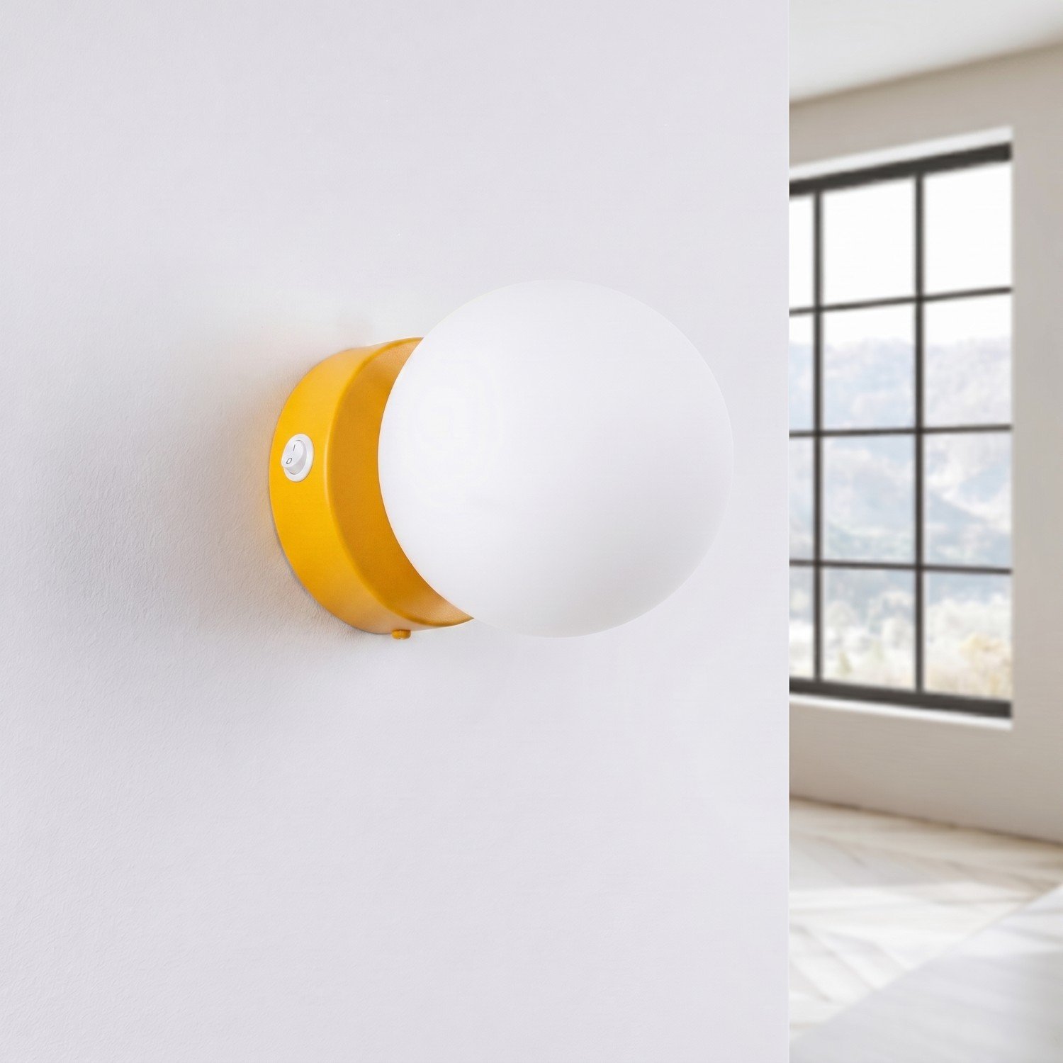 Wall Lamp Yoli 1 Yellow with Switch Uncategorized Great Lighting UK Ltd