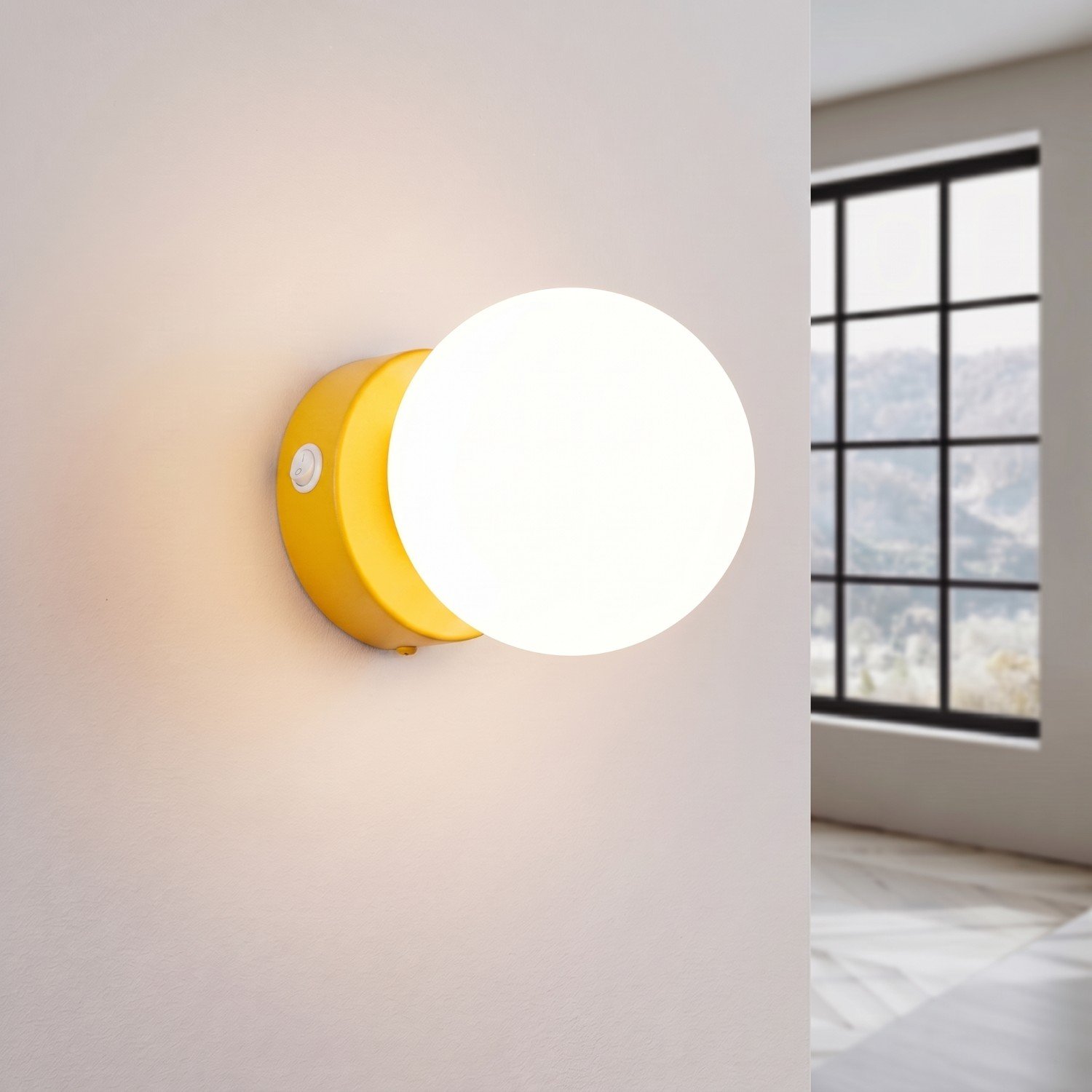 Wall Lamp Yoli 1 Yellow with Switch Uncategorized Great Lighting UK Ltd