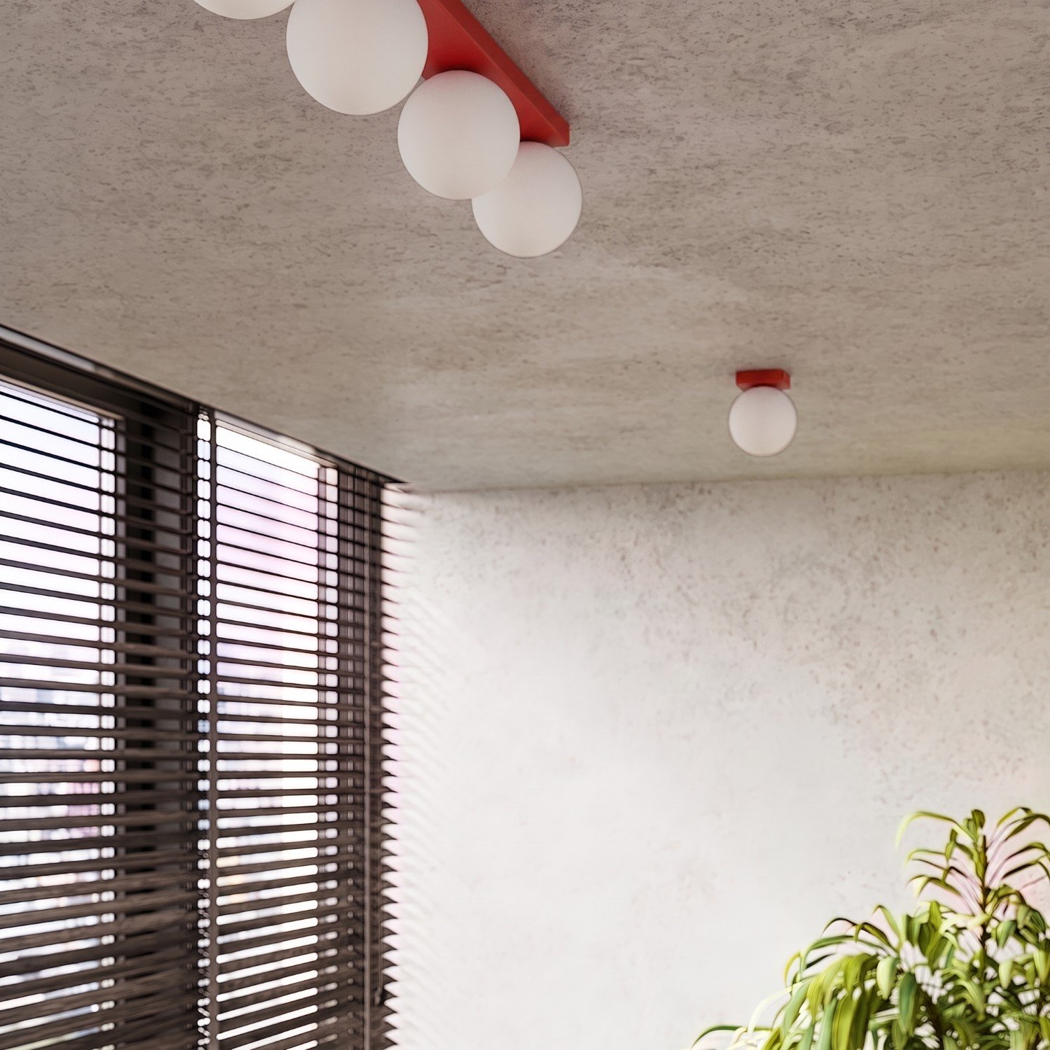 Wall Lamp Yoli 1 Red with Switch Red Wall Lights Great Lighting UK Ltd