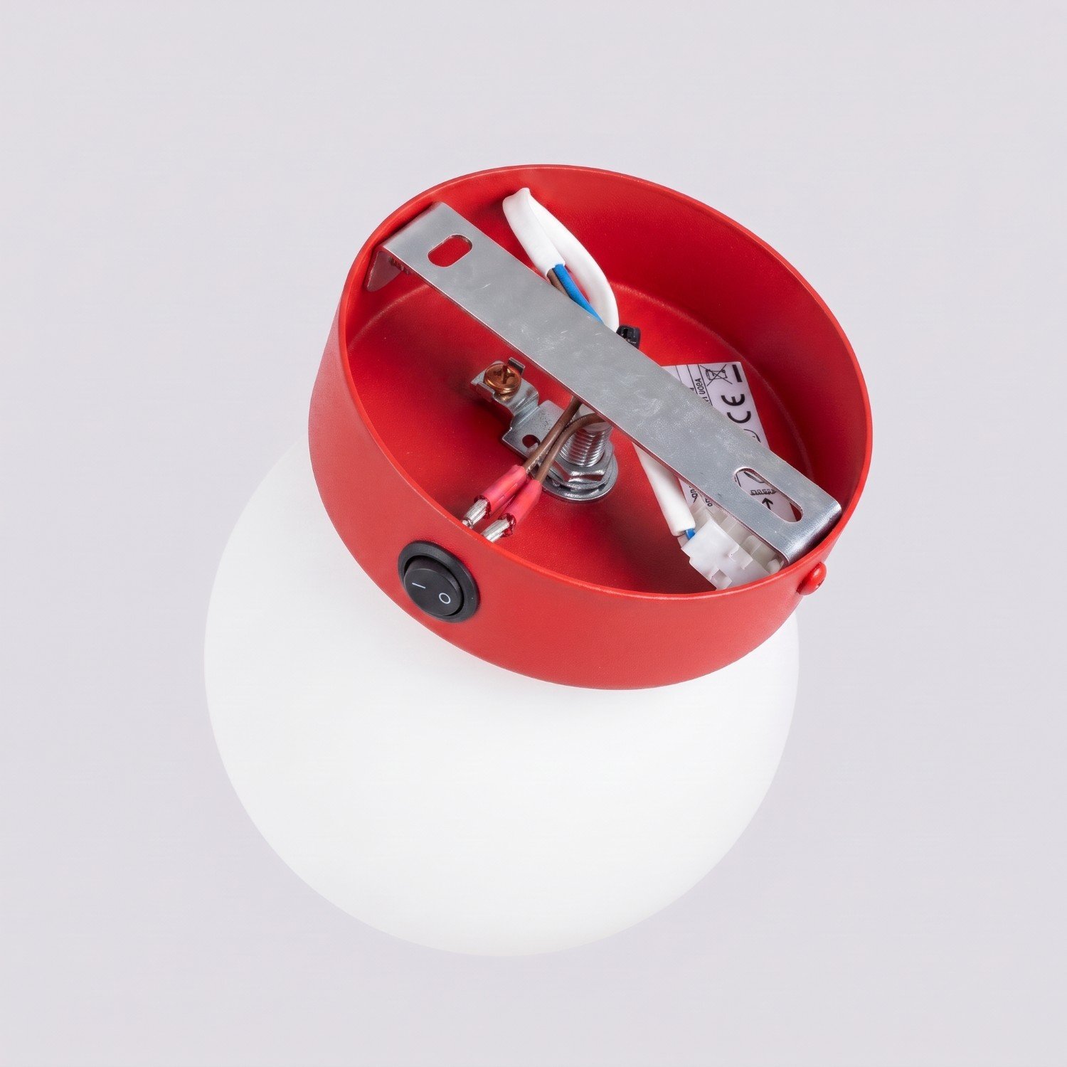 Wall Lamp Yoli 1 Red with Switch Red Wall Lights Great Lighting UK Ltd