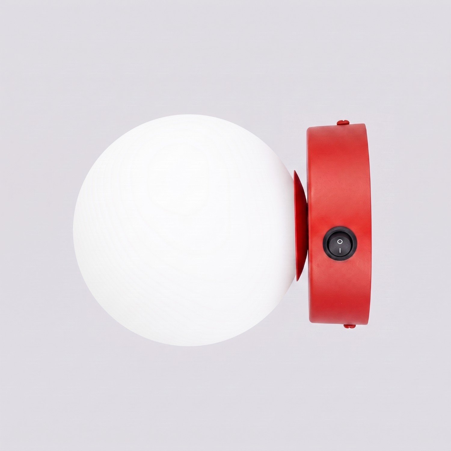 Wall Lamp Yoli 1 Red with Switch Red Wall Lights Great Lighting UK Ltd
