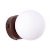 Wall Lamp Yoli 1 Brown with Switch New Arrivals Great Lighting UK Ltd
