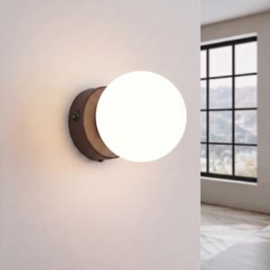 Wall Lamp Yoli 1 Brown with Switch New Arrivals Great Lighting UK Ltd