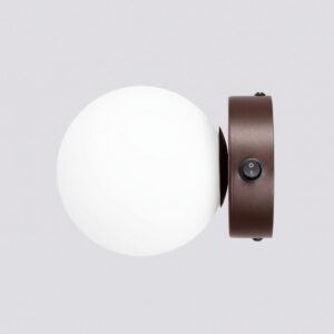 Wall Lamp Yoli 1 Brown with Switch New Arrivals Great Lighting UK Ltd