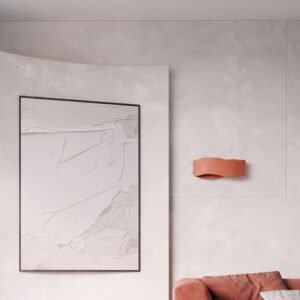Wall Lamp Tila 30 Red Ochre Double Wall Lights Great Lighting UK Ltd