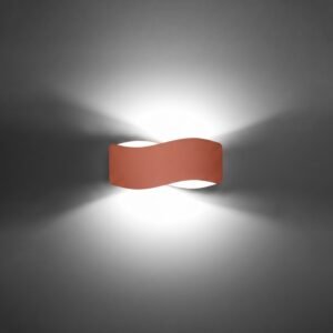 Wall Lamp Tila 30 Red Ochre Double Wall Lights Great Lighting UK Ltd