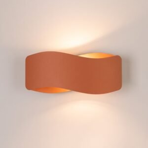 Wall Lamp Tila 30 Red Ochre Double Wall Lights Great Lighting UK Ltd