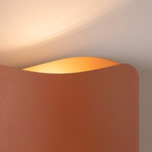 Wall Lamp Tila 30 Red Ochre Double Wall Lights Great Lighting UK Ltd