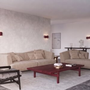 Wall Lamp Tila 30 Burgundy Uncategorized Great Lighting UK Ltd