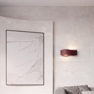 Wall Lamp Tila 30 Burgundy Uncategorized Great Lighting UK Ltd