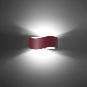 Wall Lamp Tila 30 Burgundy Uncategorized Great Lighting UK Ltd