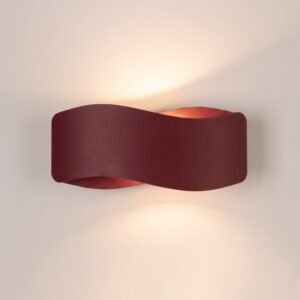 Wall Lamp Tila 30 Burgundy Uncategorized Great Lighting UK Ltd
