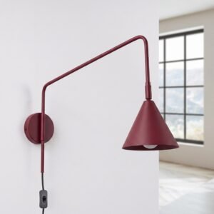 Wall Lamp Nox Burgundy Uncategorized Great Lighting UK Ltd