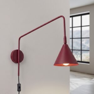 Wall Lamp Nox Burgundy Uncategorized Great Lighting UK Ltd
