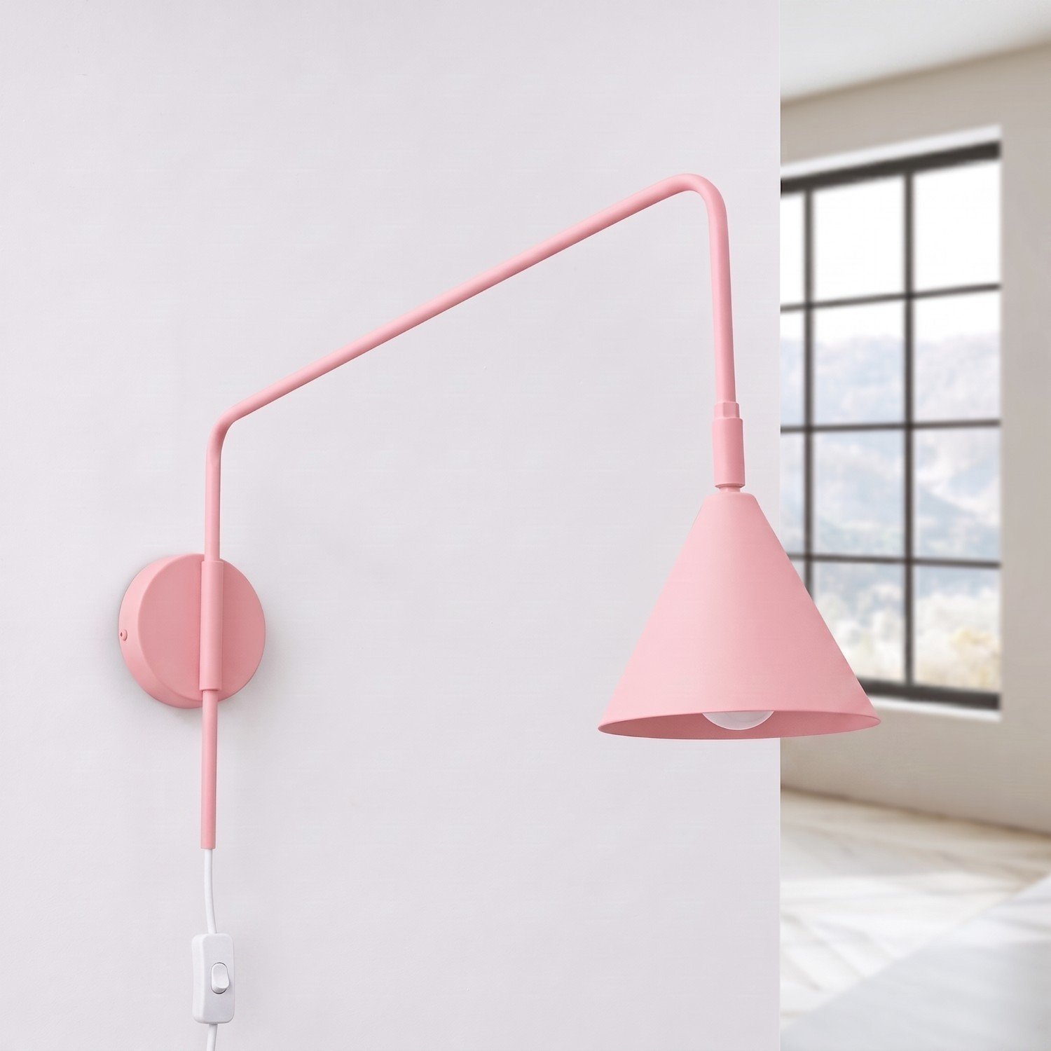 Wall Lamp Nox Pink Uncategorized Great Lighting UK Ltd