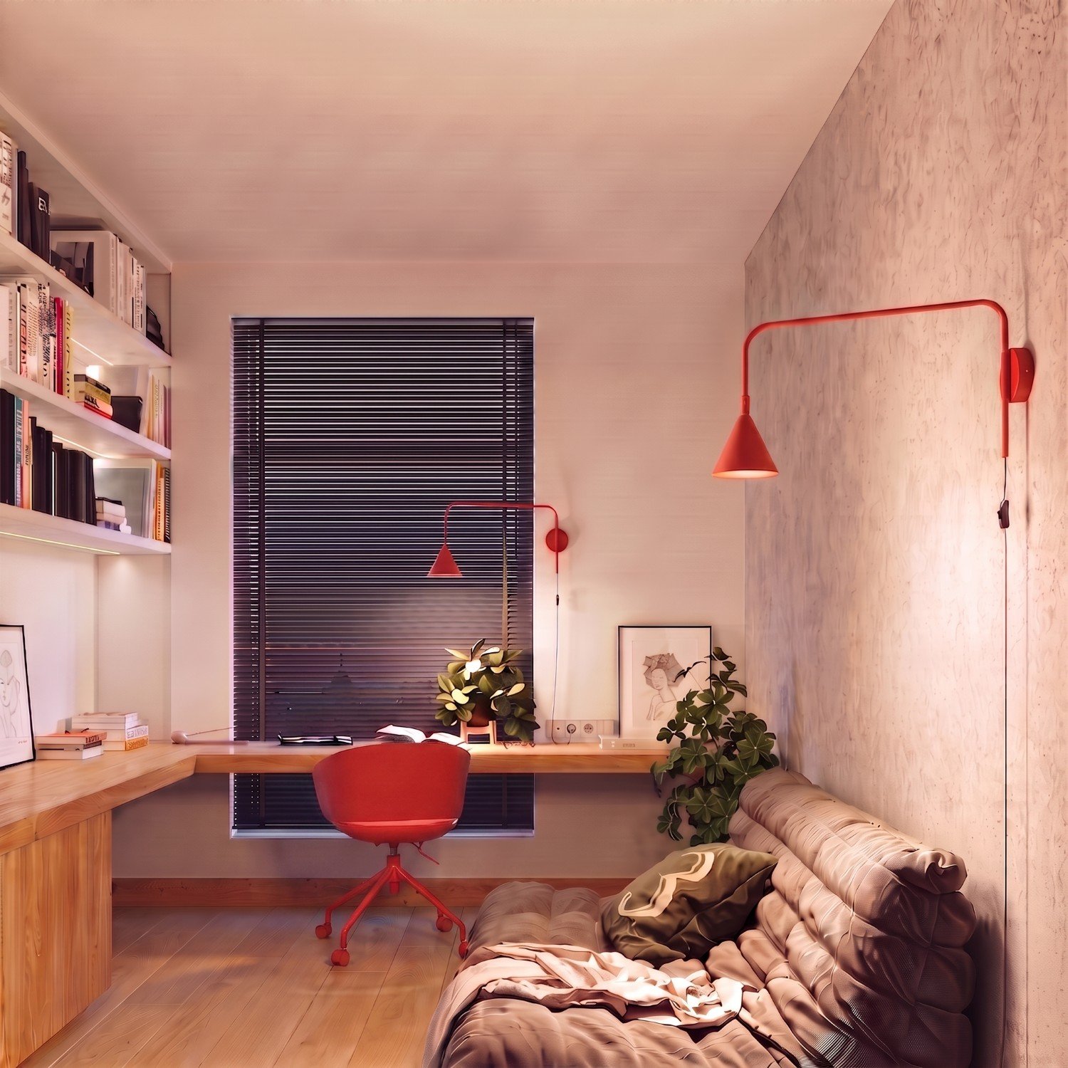 Wall Lamp Nox Red Uncategorized Great Lighting UK Ltd