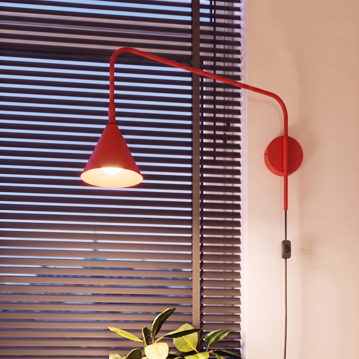 Wall Lamp Nox Red Uncategorized Great Lighting UK Ltd