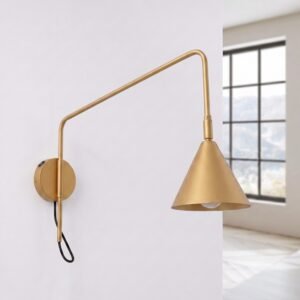 Wall Lamp Nox 1 Gold with Switch Uncategorized Great Lighting UK Ltd