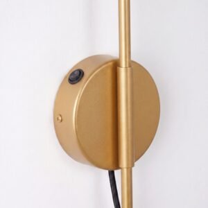 Wall Lamp Nox 1 Gold with Switch Uncategorized Great Lighting UK Ltd