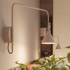 Wall Lamp Nox 1 Taupe with Switch Uncategorized Great Lighting UK Ltd