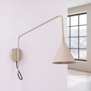 Wall Lamp Nox 1 Taupe with Switch Uncategorized Great Lighting UK Ltd