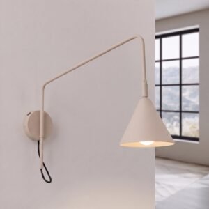 Wall Lamp Nox 1 Taupe with Switch Uncategorized Great Lighting UK Ltd
