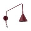 Wall Lamp Nox 1 Burgundy with Switch Uncategorized Great Lighting UK Ltd